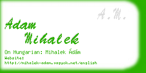 adam mihalek business card